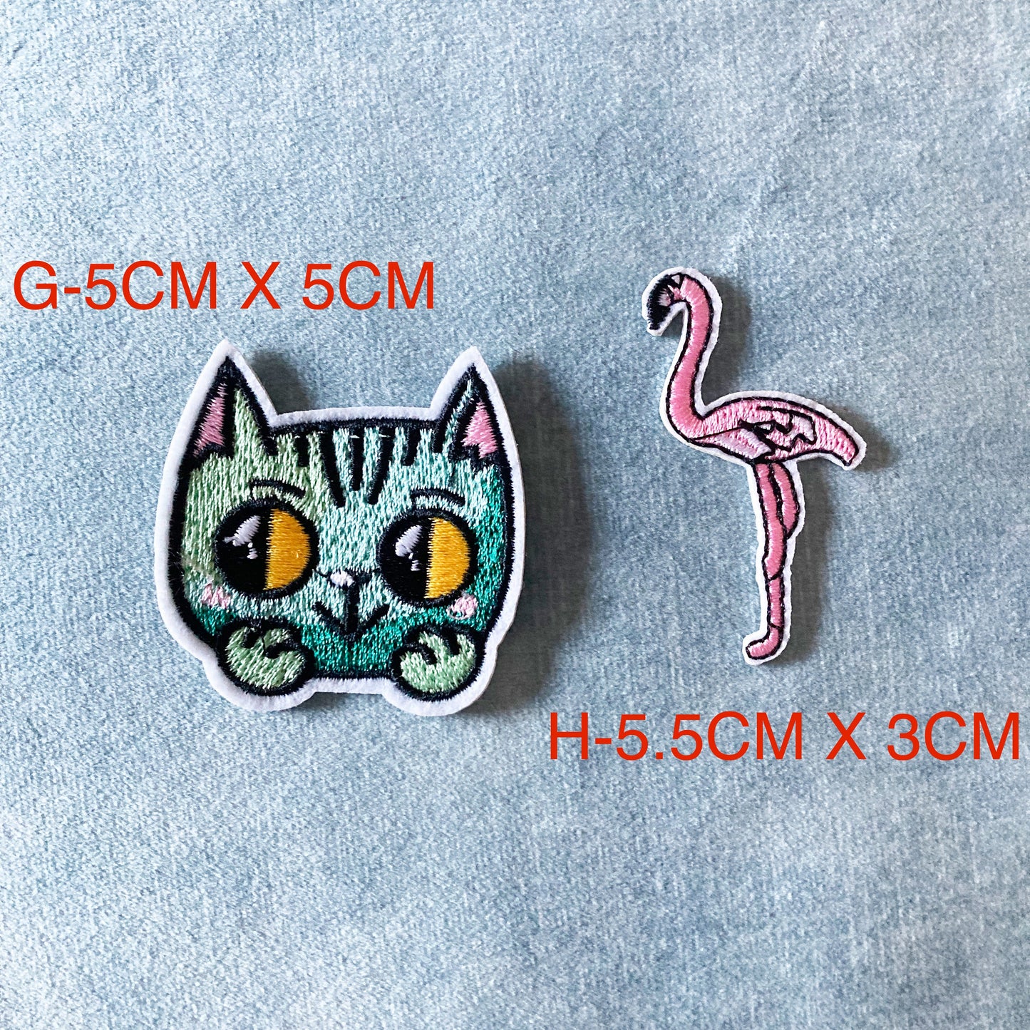 Animal Embroidery Patches, children's, kids, fun, Sew on, Iron On, appliqué