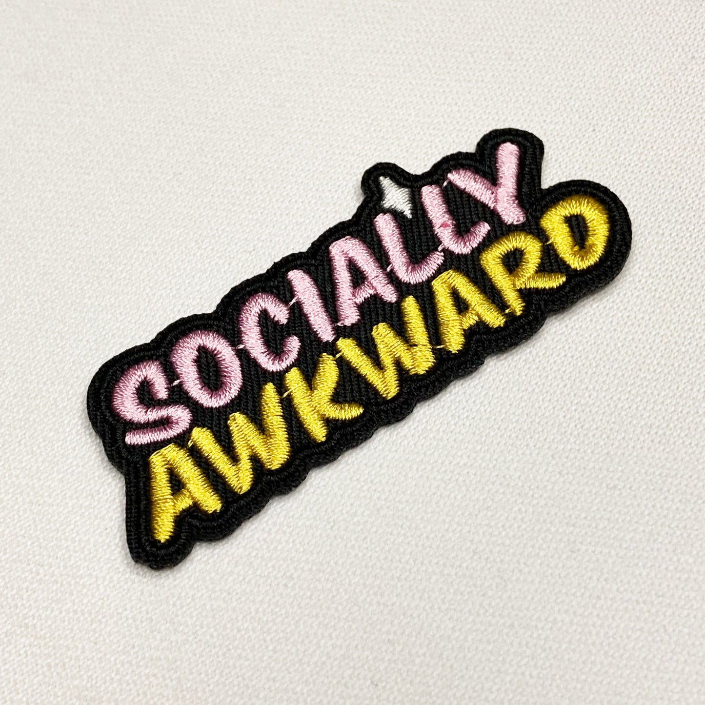 Social Anxiety Iron On Embroidered Patches. Sew on, no bad vibes, Hangry, Science, Bad Idea