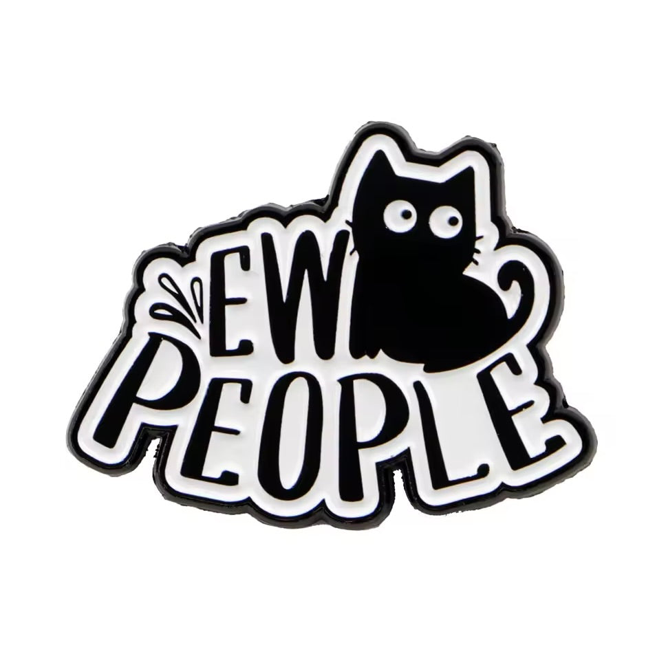 Funny Cat Enamel Lapel Pins – One Liners & Illustrations for Cat Lovers