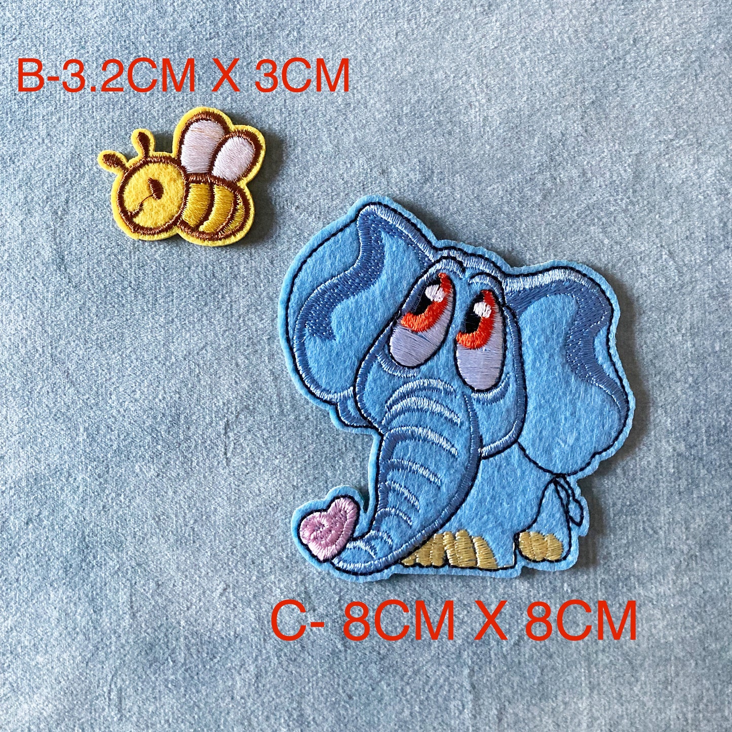 Animal Embroidery Patches, children's, kids, fun, Sew on, Iron On, appliqué