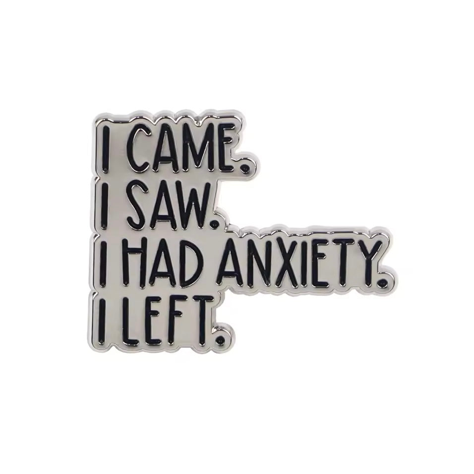 Funny Enamel Lapel Pins – Social Anxiety, Introvert & Awkward Human Collection