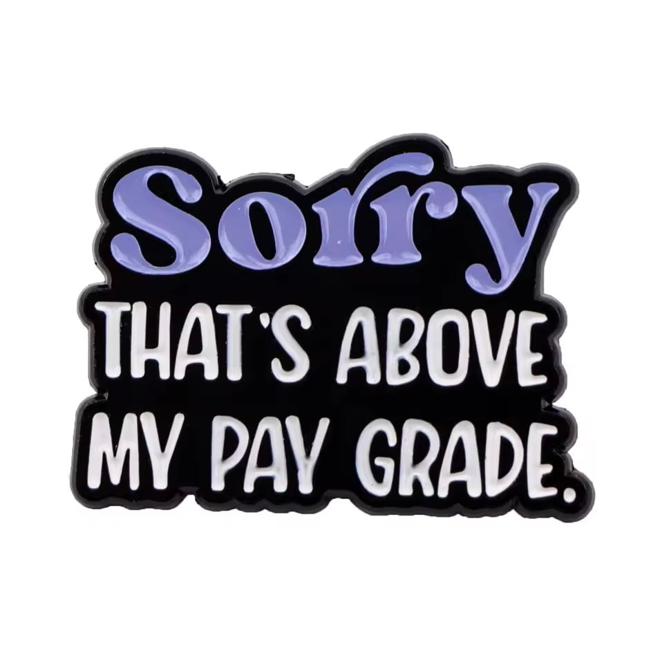 Sarcastic Enamel Lapel Pins – Procrastinators, Work Shy & Proudly Moody