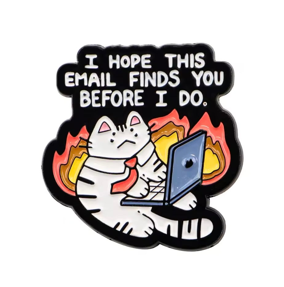 Funny Cat Enamel Lapel Pins – One Liners & Illustrations for Cat Lovers