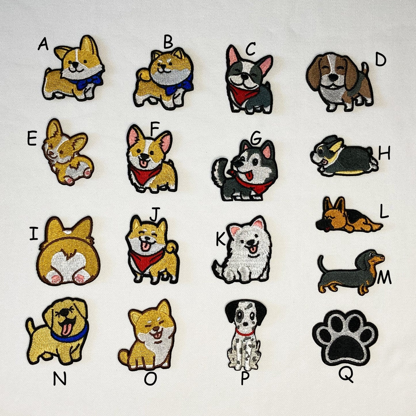 Dog Embroidered Patches – Iron On & Sew On