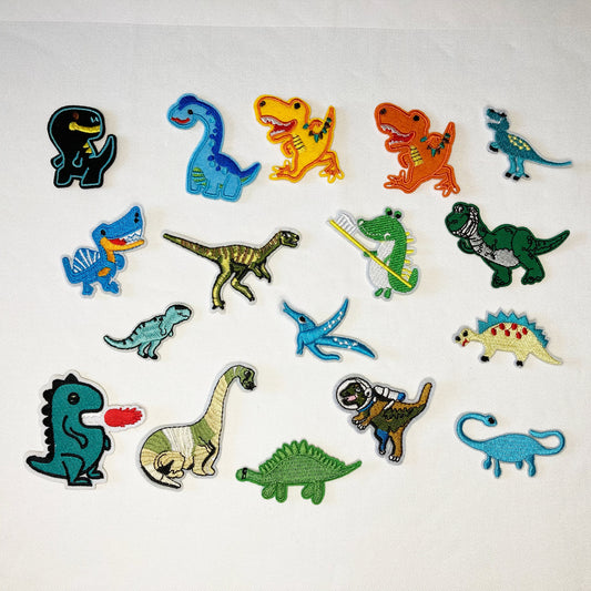 Dinosaur Iron On/sew on Embroidered Patches, kids, animal, monster, children, Badge, Appliqué Jeans Bags Clothes Transfer