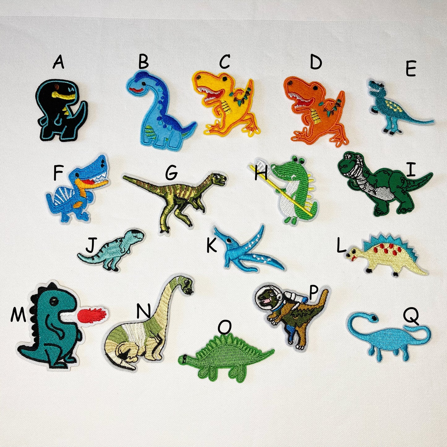 Dinosaur Iron On/sew on Embroidered Patches, kids, animal, monster, children, Badge, Appliqué Jeans Bags Clothes Transfer