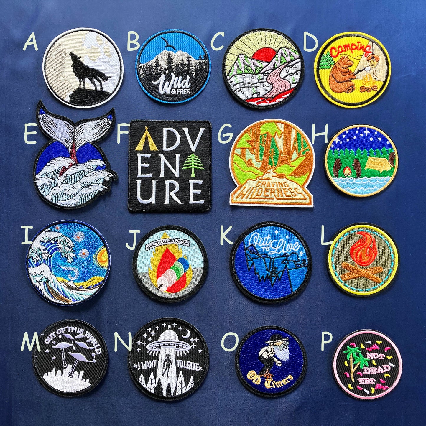 Wild & Wanderlust Embroidered Patches | Sew On / Iron On Nature Badge Appliqué
