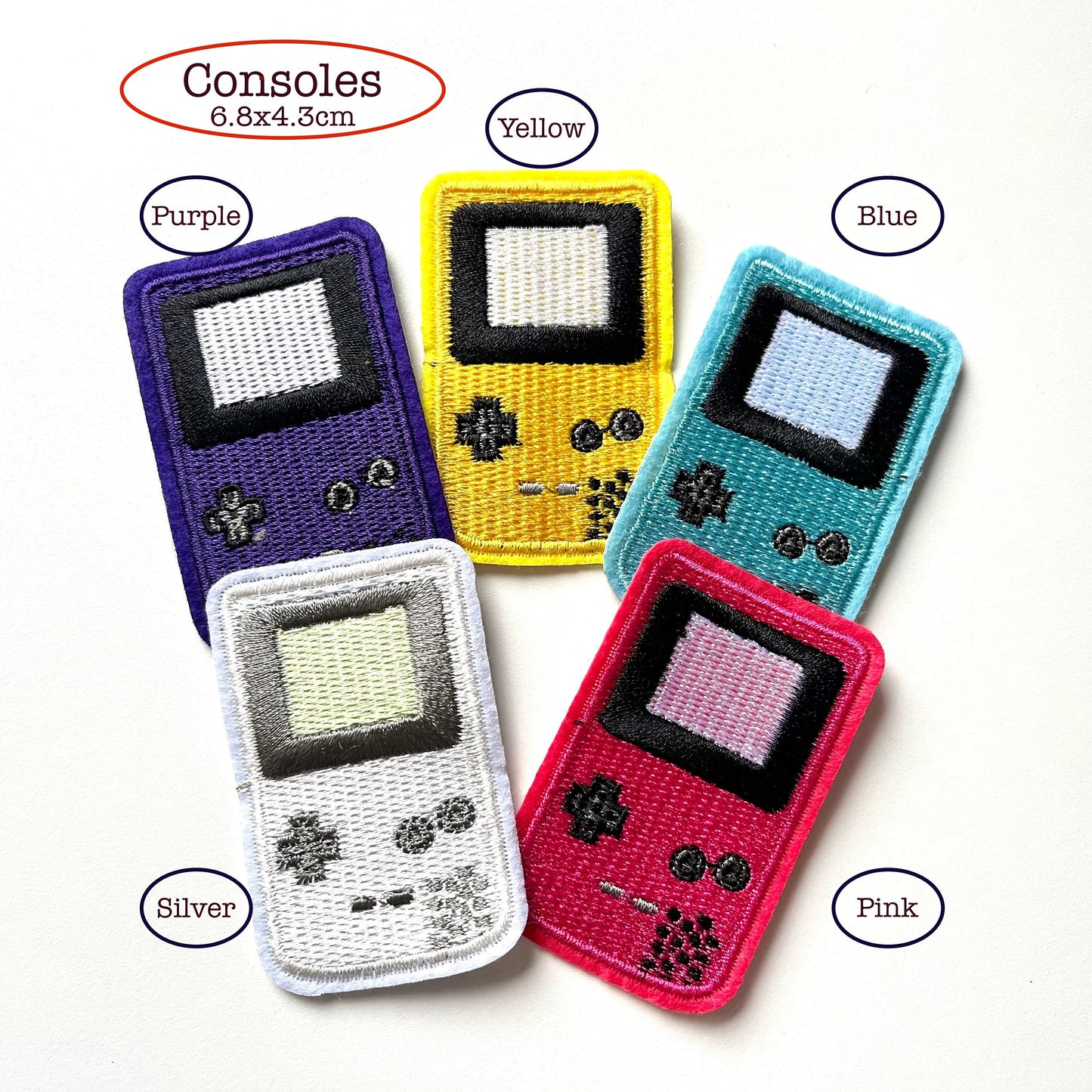 Retro Gaming Iron On Embroidered Patches