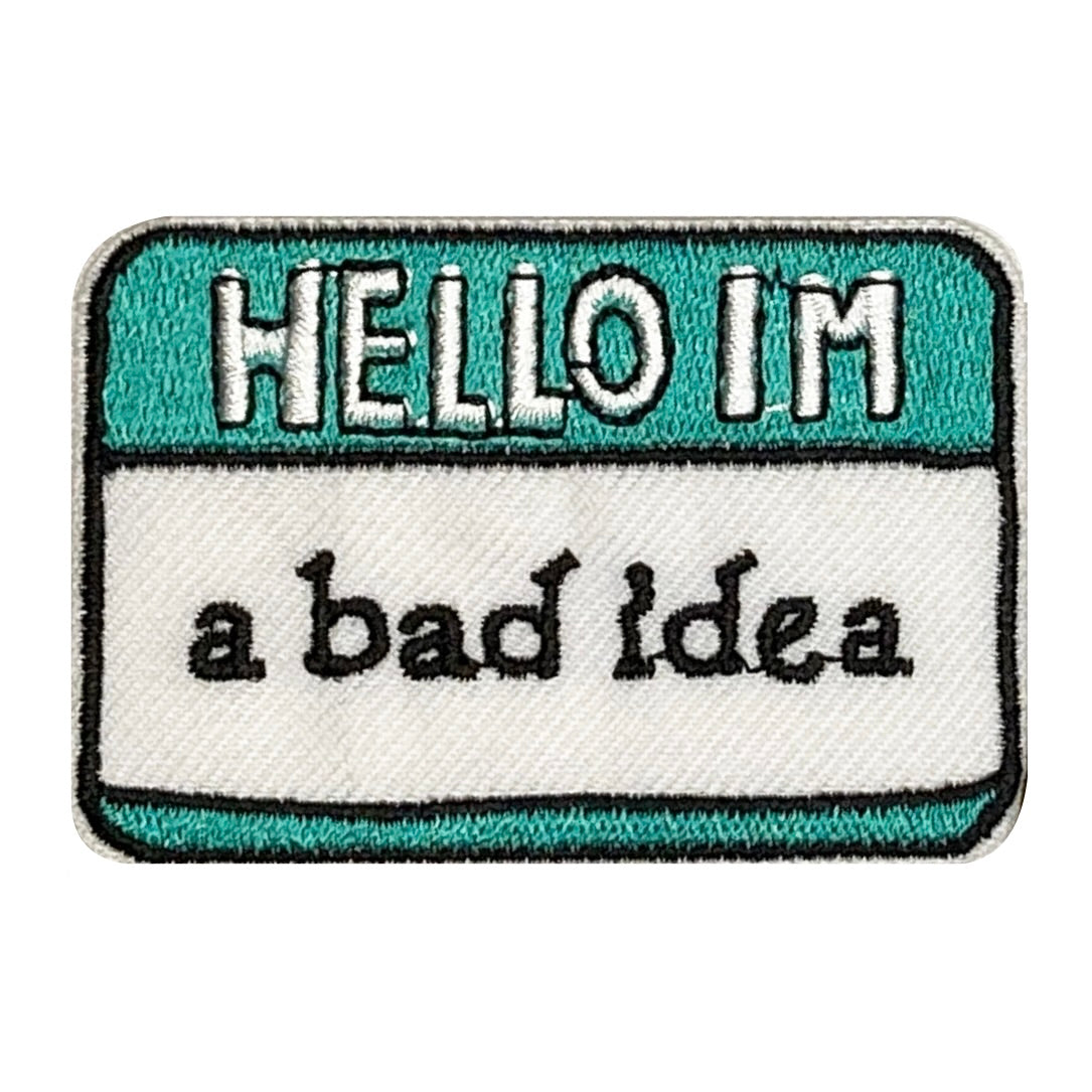 Social Anxiety Iron On Embroidered Patches. Sew on, no bad vibes, Hangry, Science, Bad Idea
