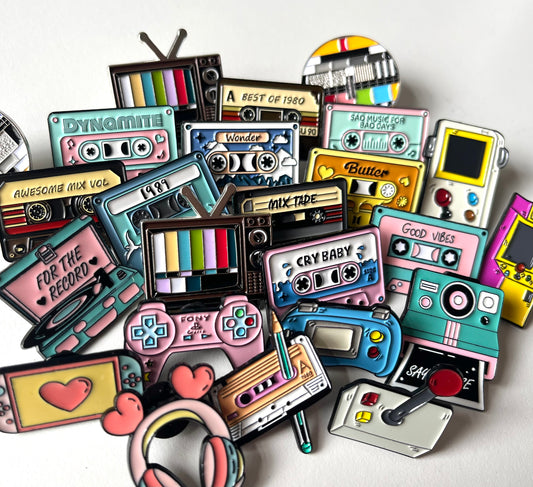 1970s , 1980s Nostalgia Enamel Lapel Pins
