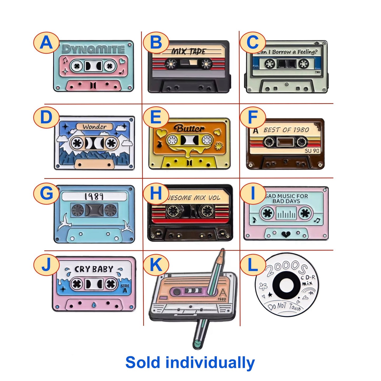 1970s , 1980s Nostalgia Enamel Lapel Pins