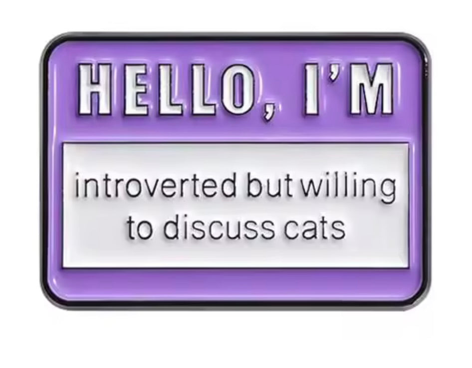 Funny Cat Enamel Lapel Pins – One Liners & Illustrations for Cat Lovers