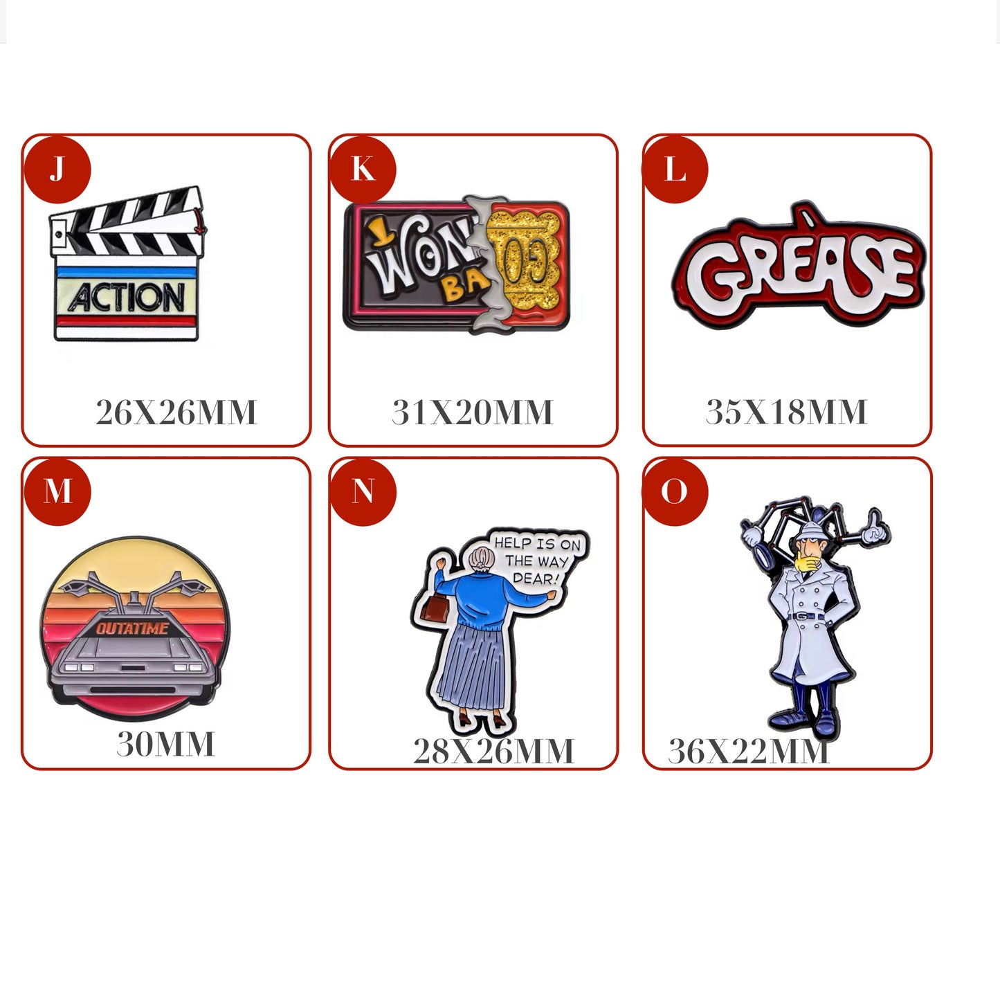 Retro & Cult Movie Enamel Lapel Pins – Funny Film Quotes & Illustrations