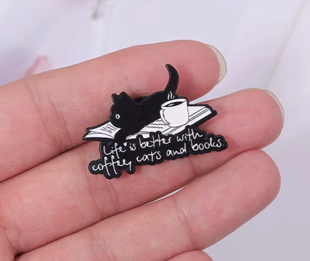Funny Cat Enamel Lapel Pins – One Liners & Illustrations for Cat Lovers