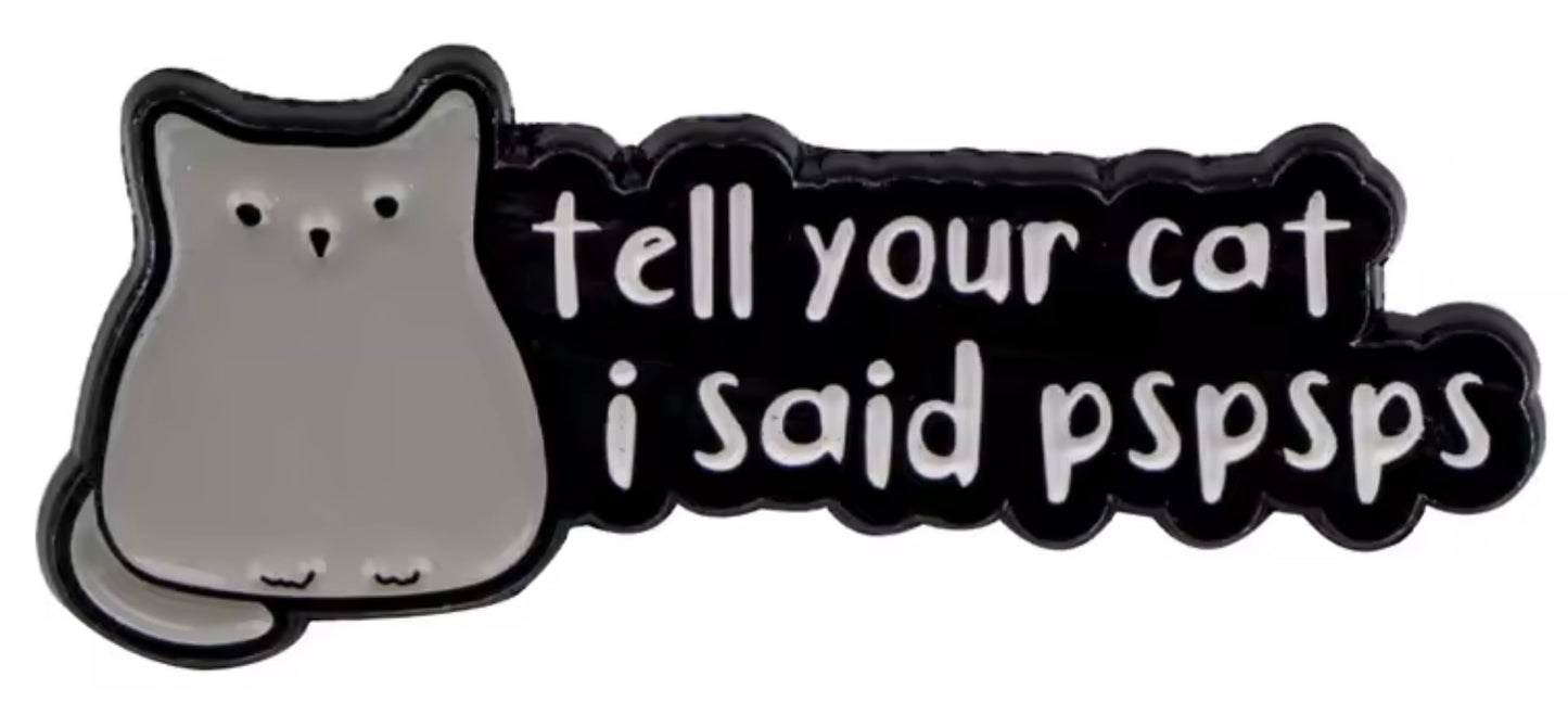 Funny Cat Enamel Lapel Pins – One Liners & Illustrations for Cat Lovers