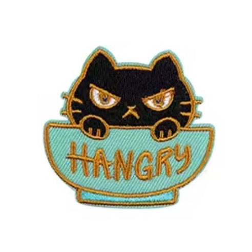 Social Anxiety Iron On Embroidered Patches. Sew on, no bad vibes, Hangry, Science, Bad Idea