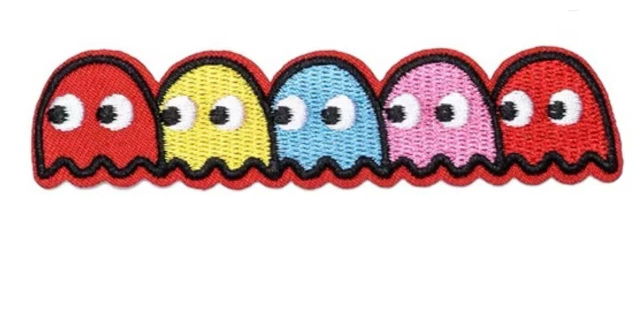 Retro Gaming Iron On Embroidered Patches