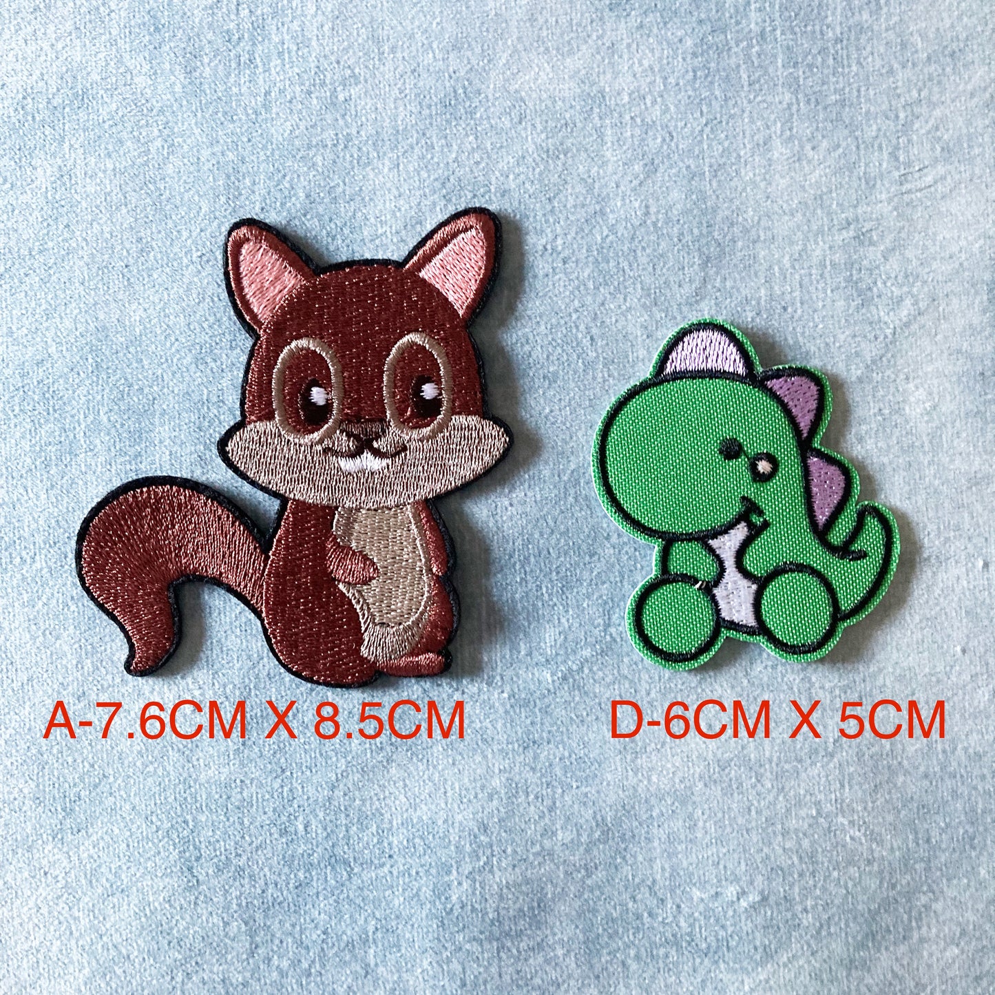 Animal Embroidery Patches, children's, kids, fun, Sew on, Iron On, appliqué