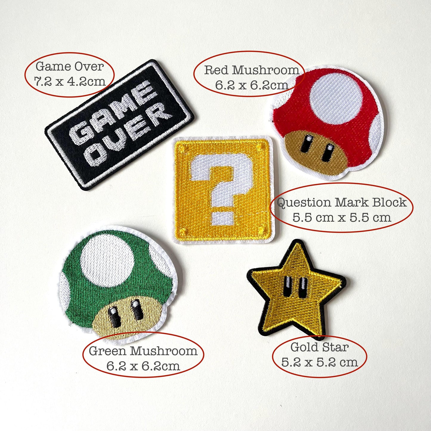 Retro Gaming Iron On Embroidered Patches