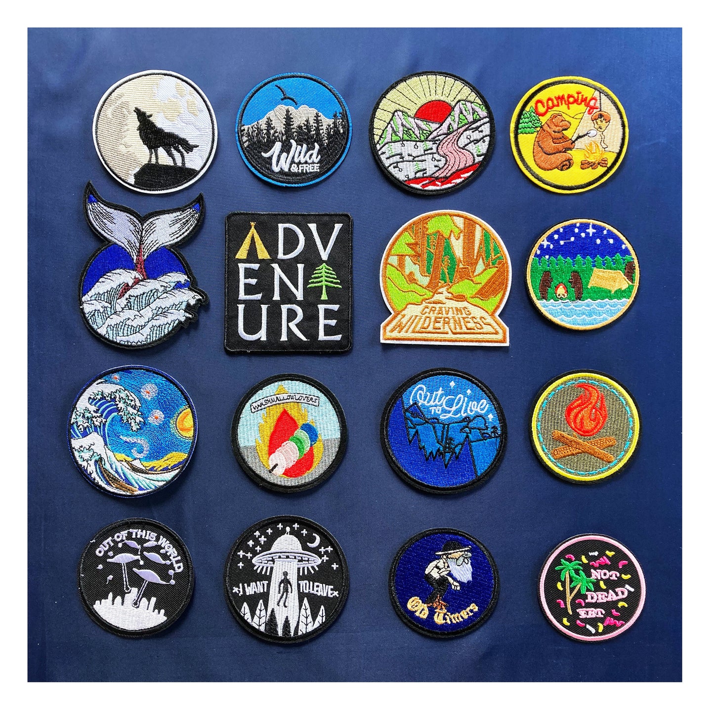 Wild & Wanderlust Embroidered Patches | Sew On / Iron On Nature Badge Appliqué