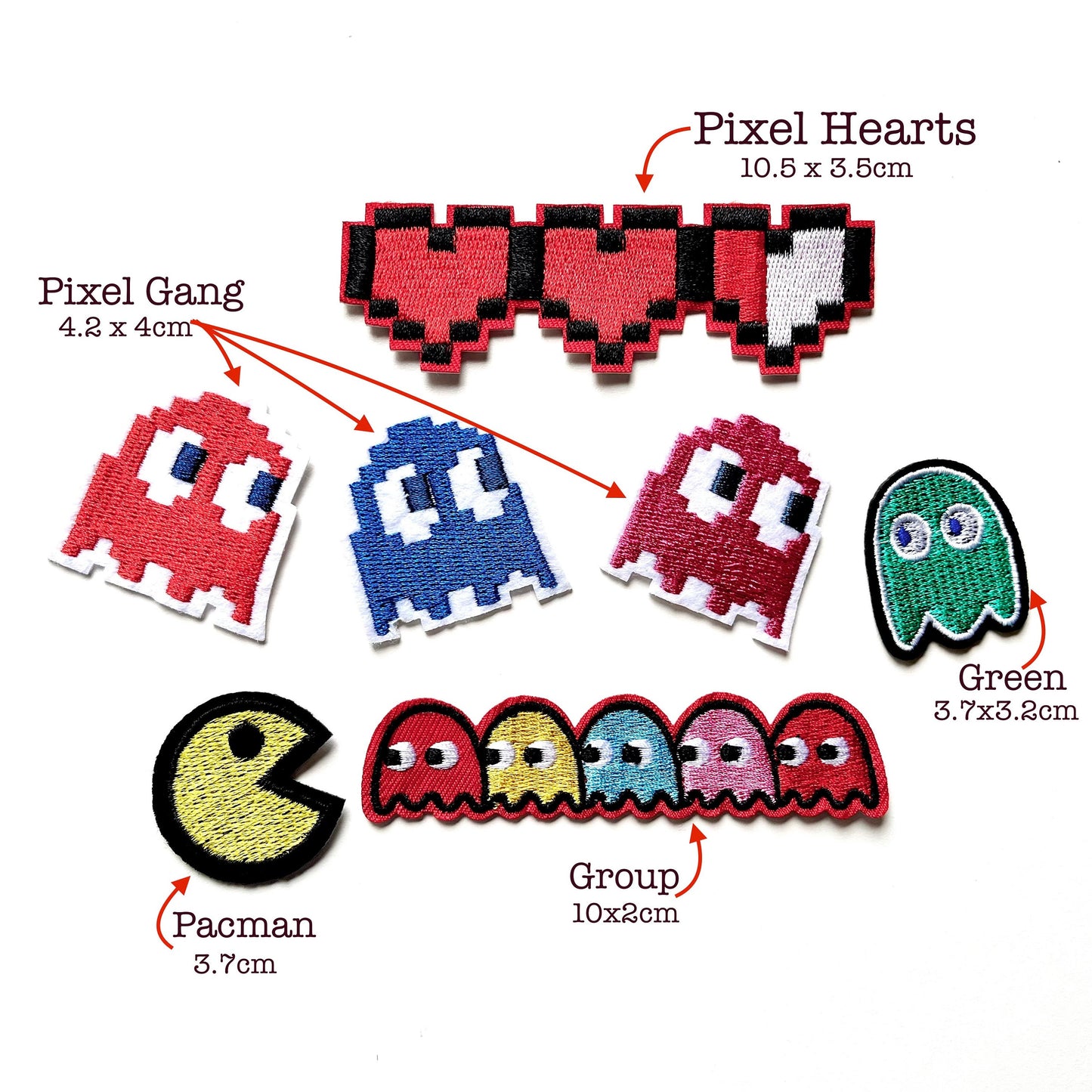 Retro Gaming Iron On Embroidered Patches